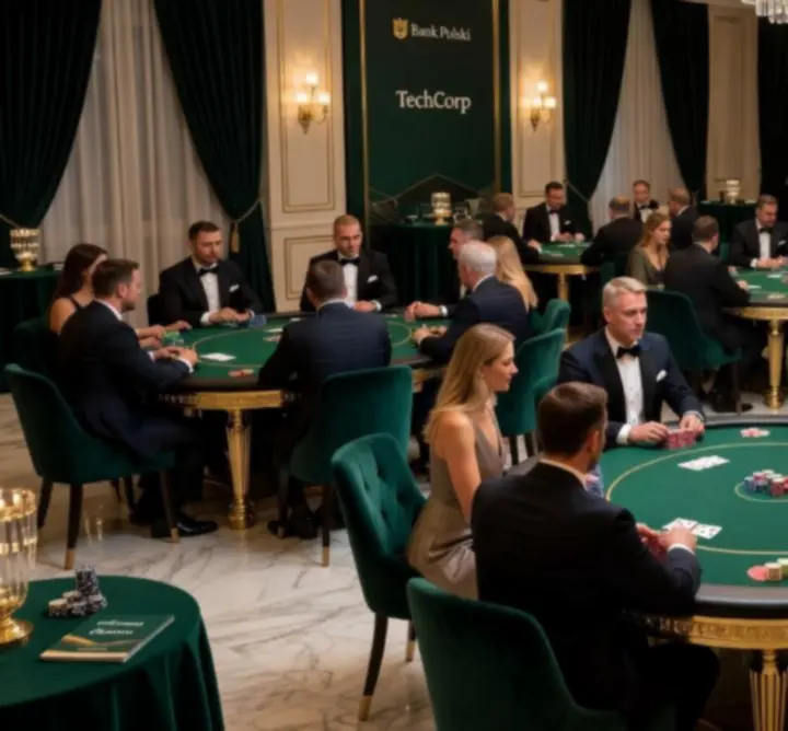 Ekskluzywne stoły pokerowe na evencie firmowym